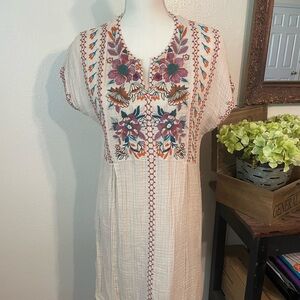 Johnny Was Embroidered Dress